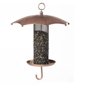 Copper Umbrella Bird Feeder with Mesh Tube Revivor - 3.5 lbs. Seed